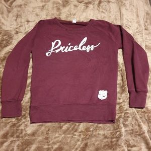 Maroon Lightweight Sweatshirt (size small)